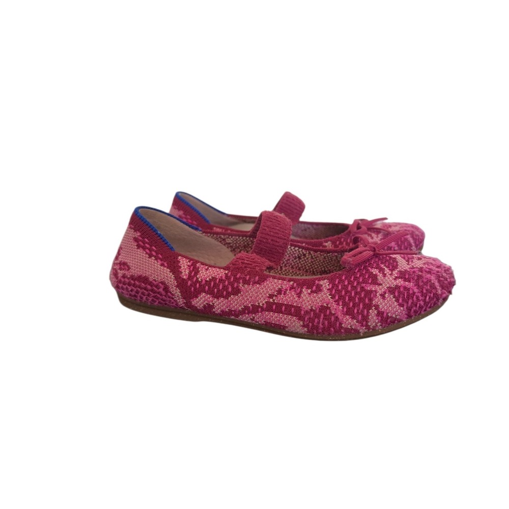Rothy's Mary Jane Pink Bouque Floral Ballet Flats Kids sz 11